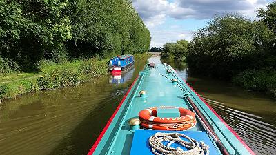 A photo of a narrowboat during Bens holiday