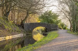 A canal bridge on the Mon & Brec canal