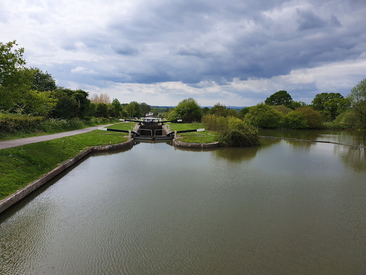 View of lock with a side pound