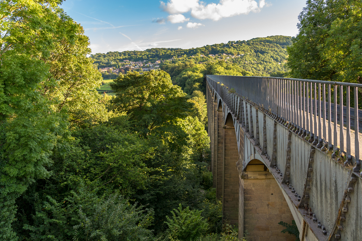 View from the side of Pontcysyllte Aqueduct