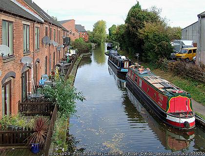 Boats mored in Rugeley